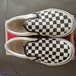 ⬛⬜️◾️◽️Van's Canvas slip on 👟 Checkerboard Child Size